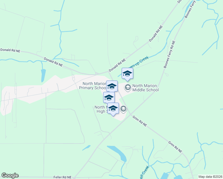 map of restaurants, bars, coffee shops, grocery stores, and more near 20257 Grim Road Northeast in Aurora