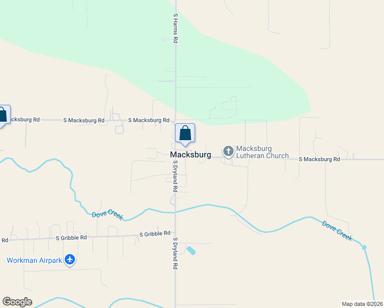 map of restaurants, bars, coffee shops, grocery stores, and more near 10051 South Macksburg Road in Canby
