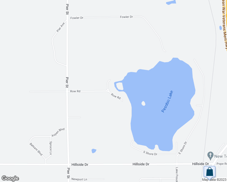 map of restaurants, bars, coffee shops, grocery stores, and more near N2698 Row Road in Merrill