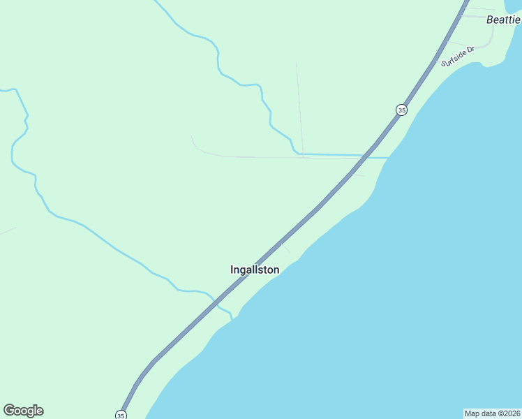 map of restaurants, bars, coffee shops, grocery stores, and more near N2840 Michigan 35 in Menominee