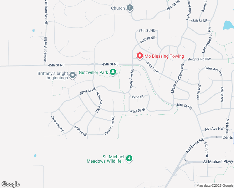 map of restaurants, bars, coffee shops, grocery stores, and more near 9995 42nd Street Northeast in Saint Michael