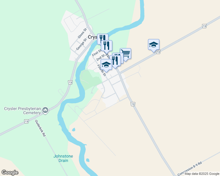 map of restaurants, bars, coffee shops, grocery stores, and more near 7 Champagne Extension in Berwick