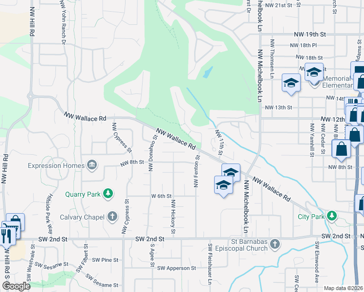 map of restaurants, bars, coffee shops, grocery stores, and more near 1436 Northwest 9th Court in McMinnville