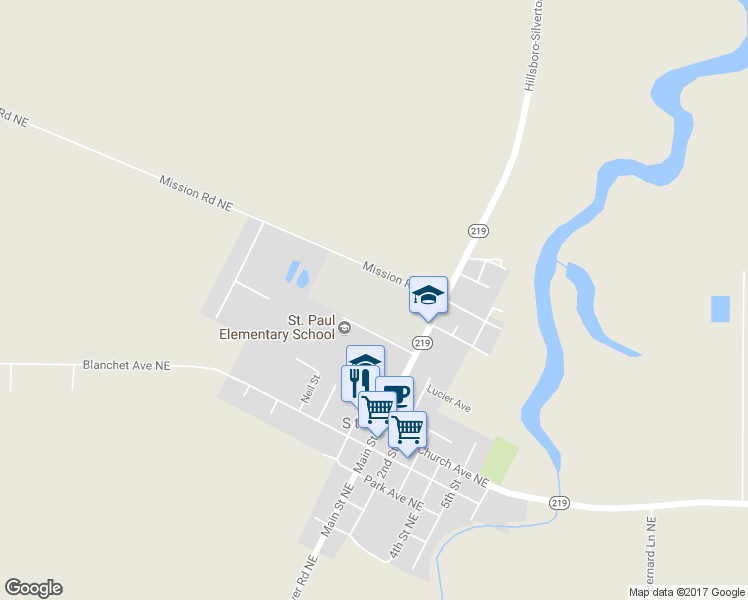 map of restaurants, bars, coffee shops, grocery stores, and more near 20449 Main Street Northeast in St. Paul
