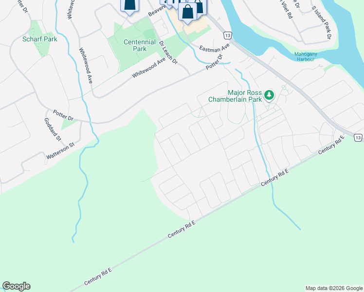 map of restaurants, bars, coffee shops, grocery stores, and more near 611 Ribbon Street in Ottawa