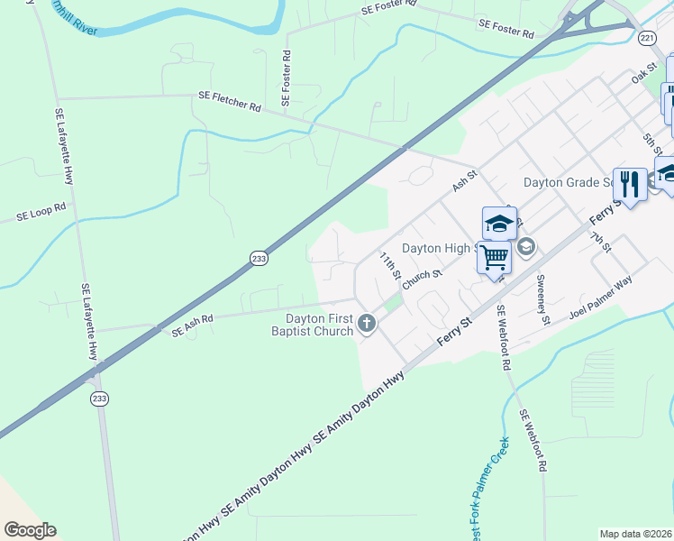 map of restaurants, bars, coffee shops, grocery stores, and more near 1145 Ash Street in Dayton