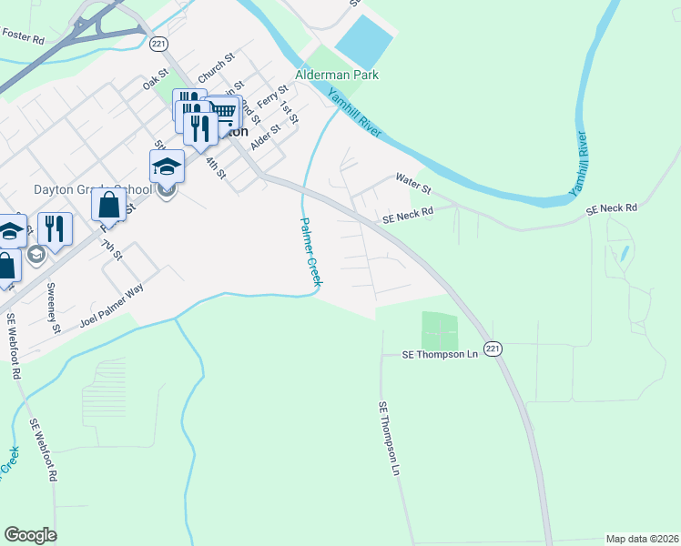 map of restaurants, bars, coffee shops, grocery stores, and more near 112 Mellinger Place in Dayton
