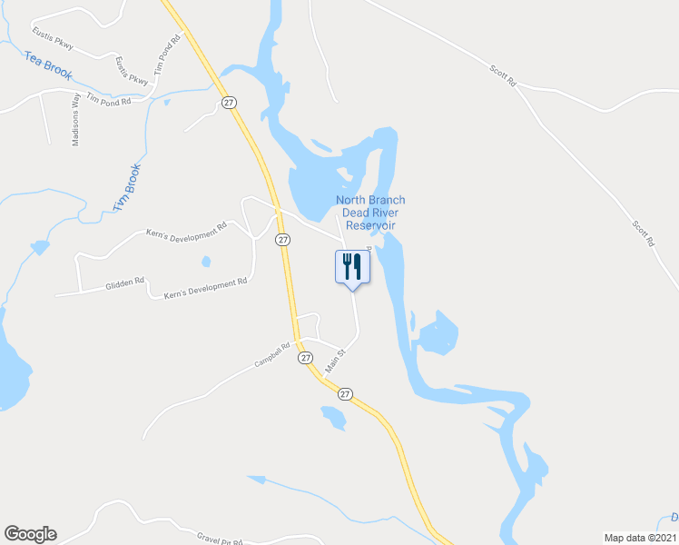 map of restaurants, bars, coffee shops, grocery stores, and more near 54 Main Street in Eustis