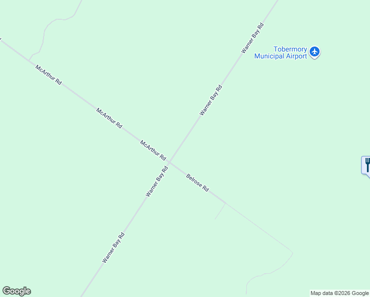 map of restaurants, bars, coffee shops, grocery stores, and more near 183 Warner Bay Road in Tobermory