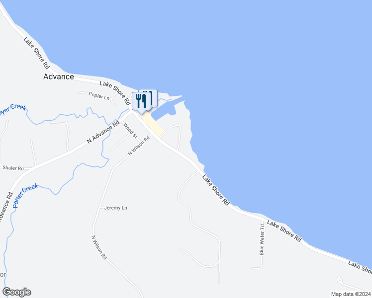 map of restaurants, bars, coffee shops, grocery stores, and more near 840 Pointe Drive in Boyne City
