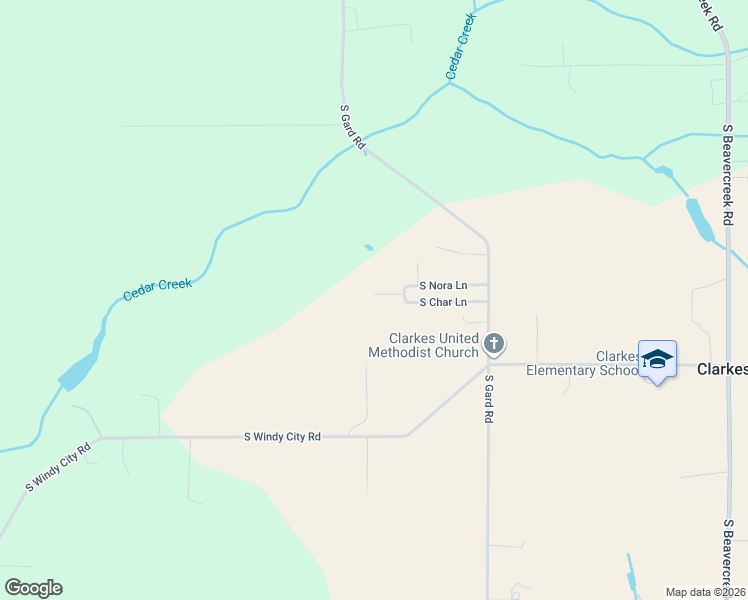 map of restaurants, bars, coffee shops, grocery stores, and more near 18444 South Laura Lane in Mulino