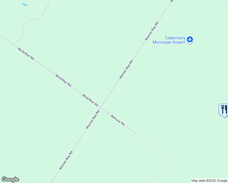 map of restaurants, bars, coffee shops, grocery stores, and more near 179 Warner Bay Road in Tobermory