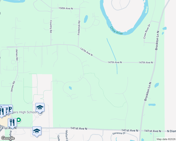 map of restaurants, bars, coffee shops, grocery stores, and more near 14520 Edgewood Road in Rogers