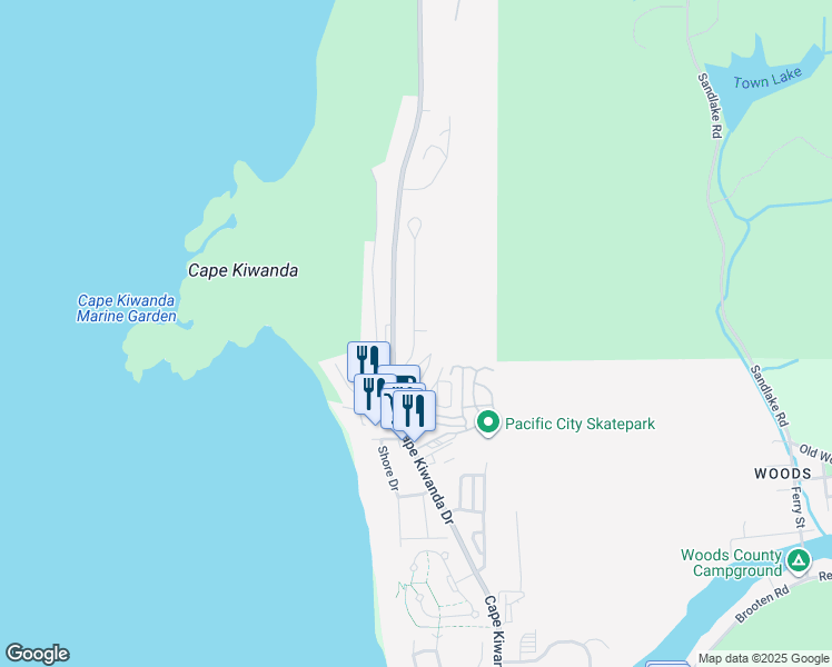 map of restaurants, bars, coffee shops, grocery stores, and more near 32925 Circle Drive in Cloverdale