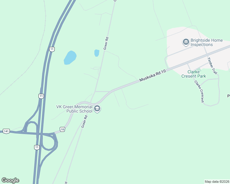 map of restaurants, bars, coffee shops, grocery stores, and more near 195 Muskoka District Road 10 in Huntsville