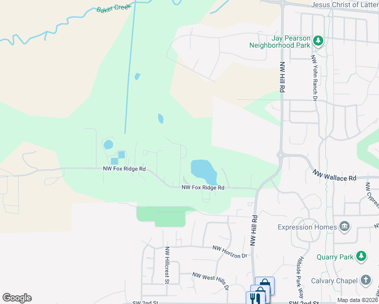 map of restaurants, bars, coffee shops, grocery stores, and more near 11790 Northwest Fox Ridge Road in McMinnville