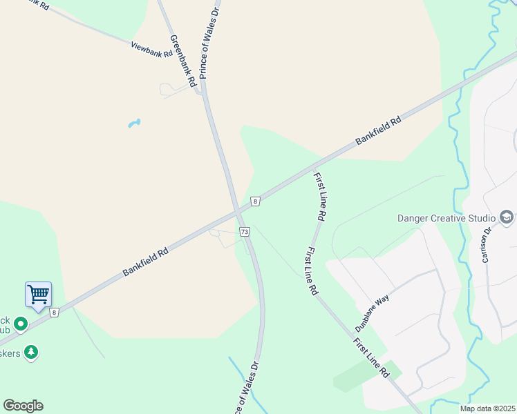 map of restaurants, bars, coffee shops, grocery stores, and more near 1464 Bankfield Road in Ottawa