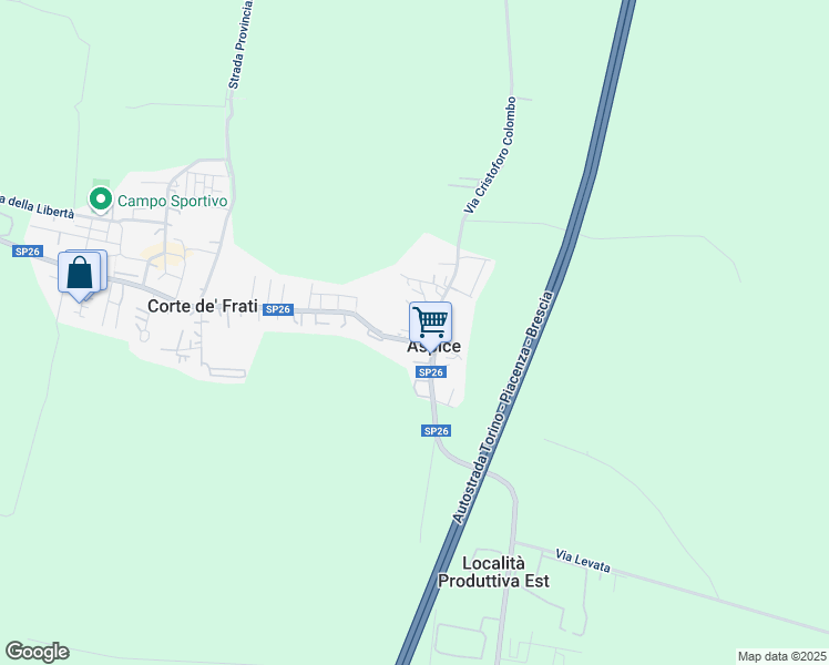 map of restaurants, bars, coffee shops, grocery stores, and more near 1 Vicolo Vittorio Alfieri in Corte De' Frati