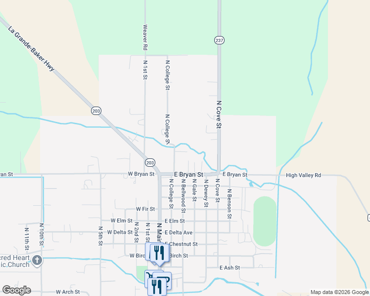 map of restaurants, bars, coffee shops, grocery stores, and more near 293 East Ivy Lane in Union