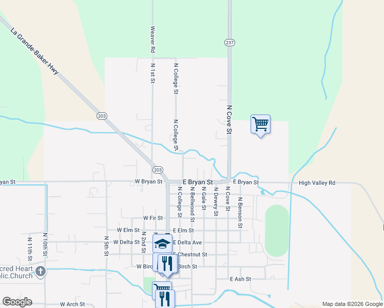 map of restaurants, bars, coffee shops, grocery stores, and more near 293 East Ivy Lane in Union