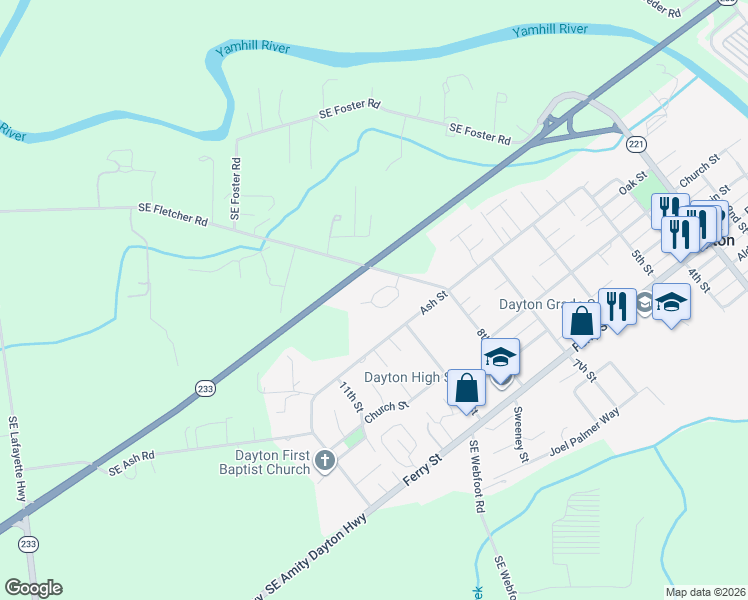 map of restaurants, bars, coffee shops, grocery stores, and more near 813 Howard Jordan Loop in Dayton