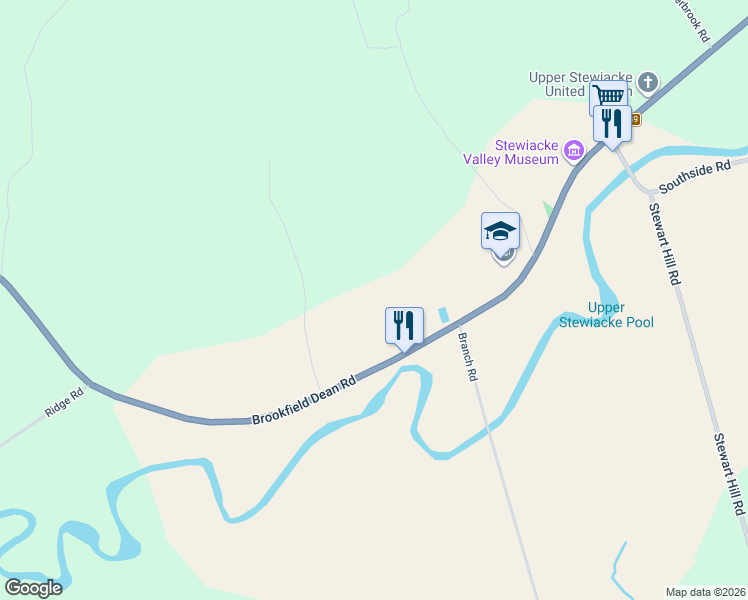 map of restaurants, bars, coffee shops, grocery stores, and more near 5221 Highway 289 in Upper Stewiacke