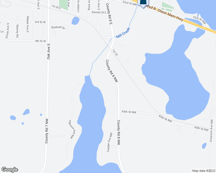 map of restaurants, bars, coffee shops, grocery stores, and more near 4671 Fiedler Way Northwest in Maple Lake