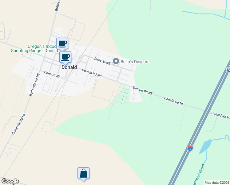 map of restaurants, bars, coffee shops, grocery stores, and more near 20951 Eden Avenue Northeast in Donald
