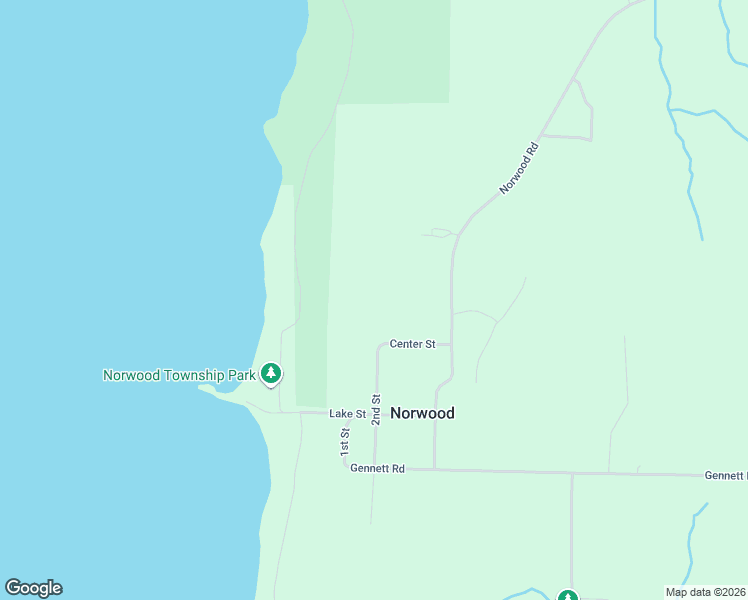 map of restaurants, bars, coffee shops, grocery stores, and more near 919-19899 Center Street in Charlevoix