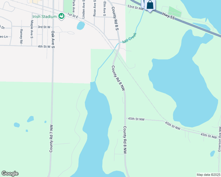 map of restaurants, bars, coffee shops, grocery stores, and more near 4671 Fiedler Way Northwest in Maple Lake