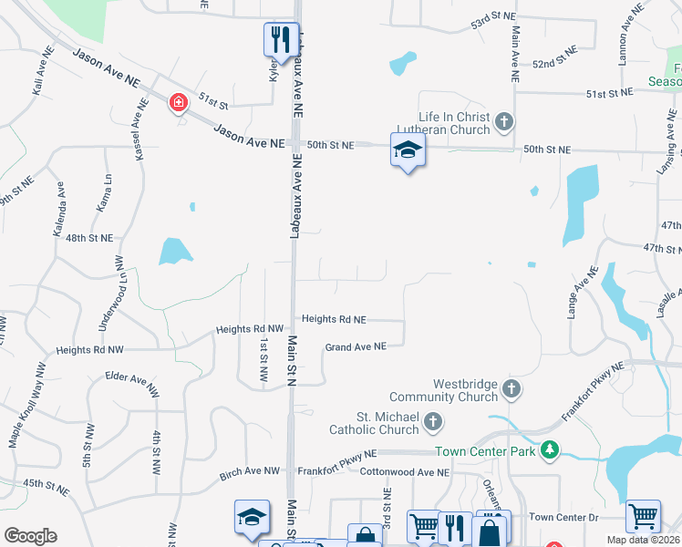 map of restaurants, bars, coffee shops, grocery stores, and more near 120 Terrace Road in Saint Michael