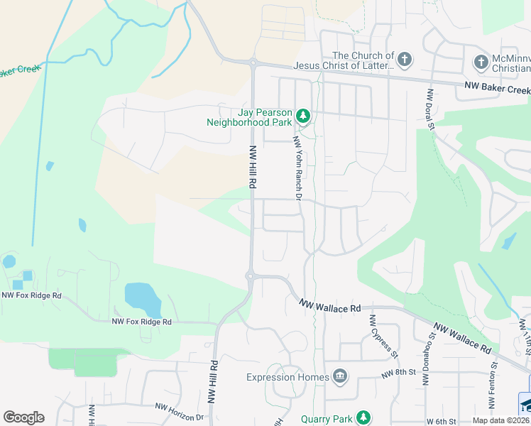 map of restaurants, bars, coffee shops, grocery stores, and more near 1997 Northwest Penny Lane in McMinnville