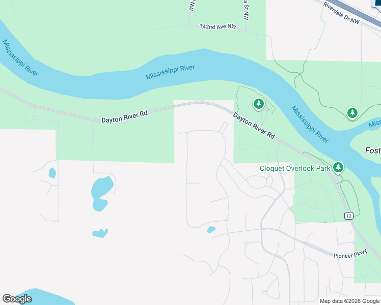 map of restaurants, bars, coffee shops, grocery stores, and more near 15439 Dayton River Road in Dayton