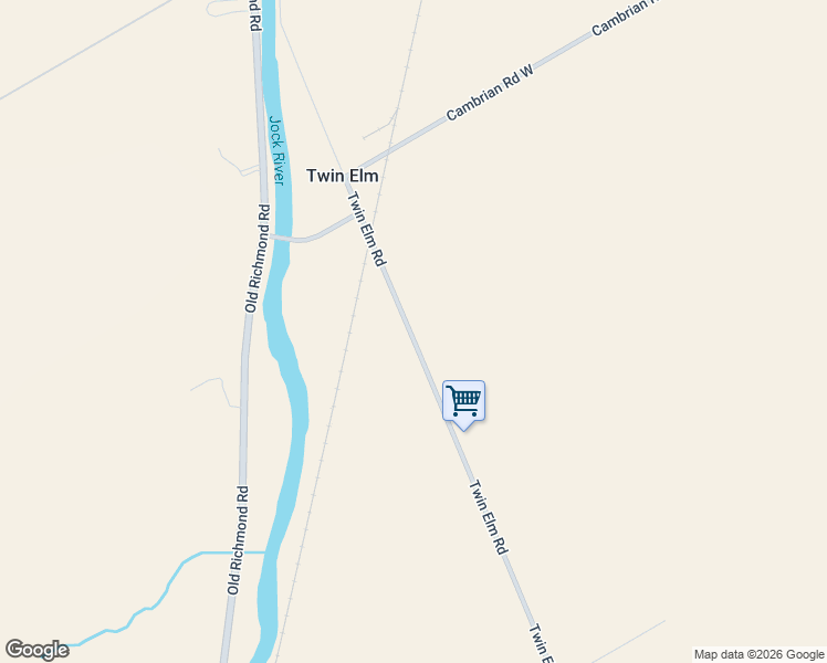map of restaurants, bars, coffee shops, grocery stores, and more near 3654 Twin Elm Road in Ottawa