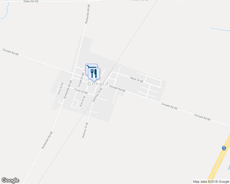 map of restaurants, bars, coffee shops, grocery stores, and more near 20983 Brentwood Court Northeast in Donald