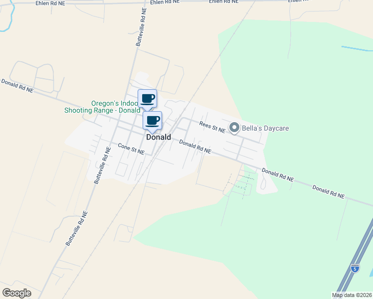 map of restaurants, bars, coffee shops, grocery stores, and more near 20983 Brentwood Court Northeast in Donald