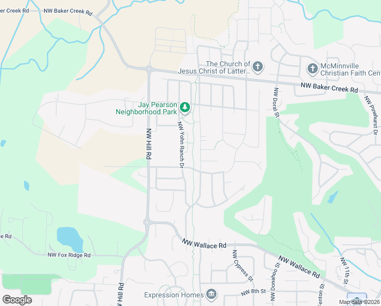 map of restaurants, bars, coffee shops, grocery stores, and more near 1939 Northwest Meadows Drive in McMinnville