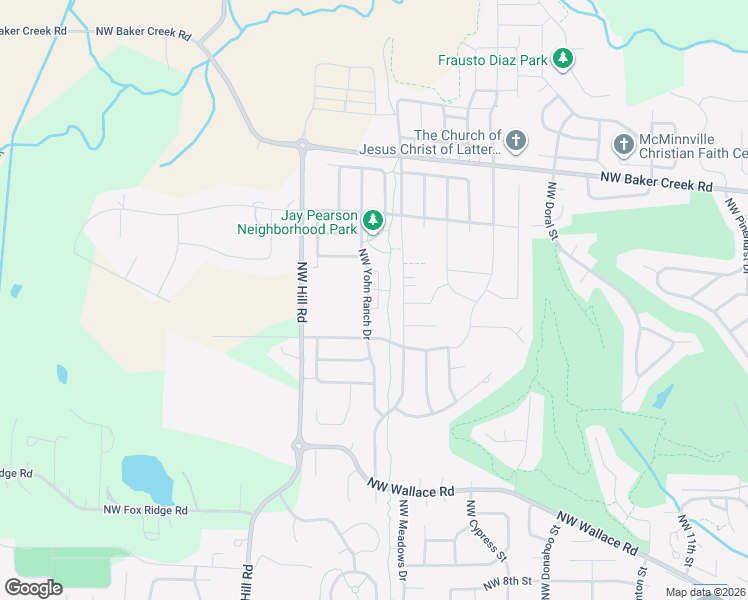 map of restaurants, bars, coffee shops, grocery stores, and more near 1952 Northwest Yohn Ranch Drive in McMinnville
