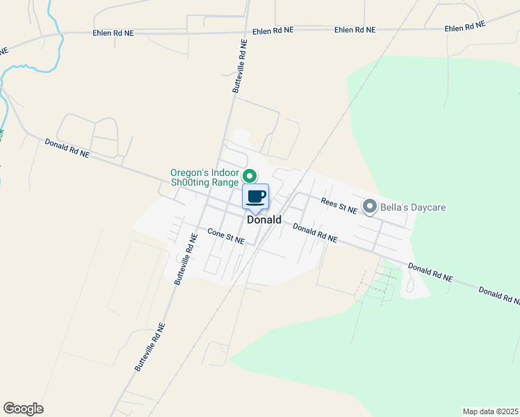 map of restaurants, bars, coffee shops, grocery stores, and more near in Donald