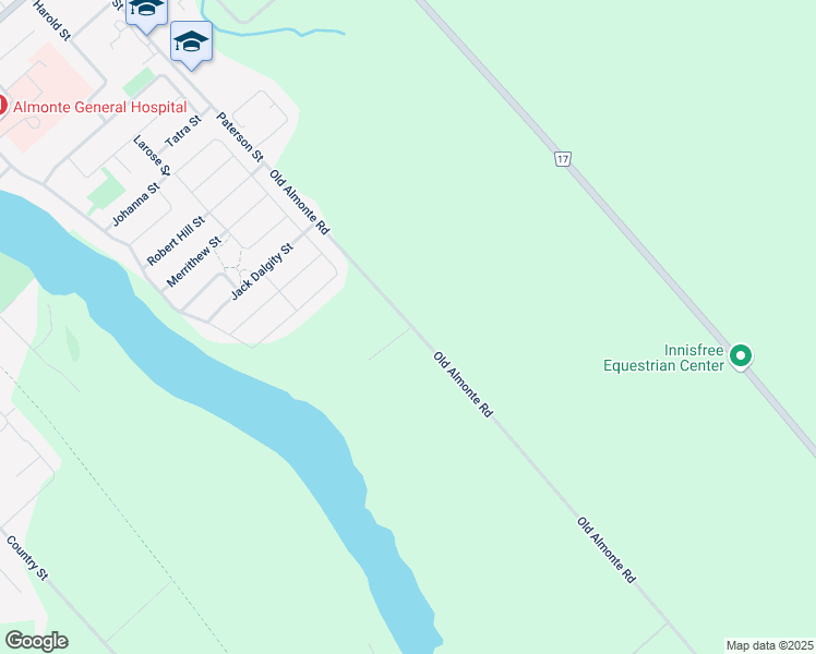 map of restaurants, bars, coffee shops, grocery stores, and more near 1125 Old Almonte Road in Mississippi Mills