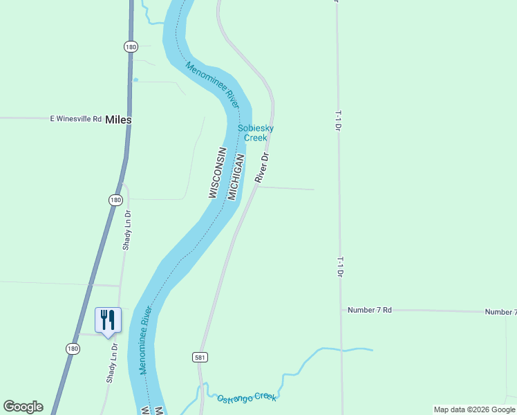 map of restaurants, bars, coffee shops, grocery stores, and more near River Drive in Wallace