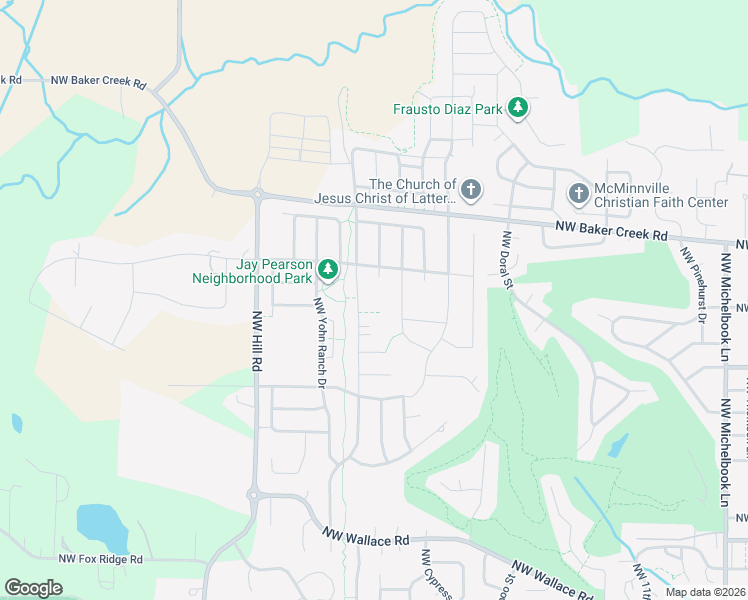 map of restaurants, bars, coffee shops, grocery stores, and more near 2169 Northwest McGarey Drive in McMinnville