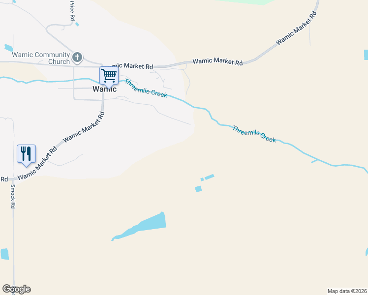 map of restaurants, bars, coffee shops, grocery stores, and more near 80357 Emigrant Street in Tygh Valley