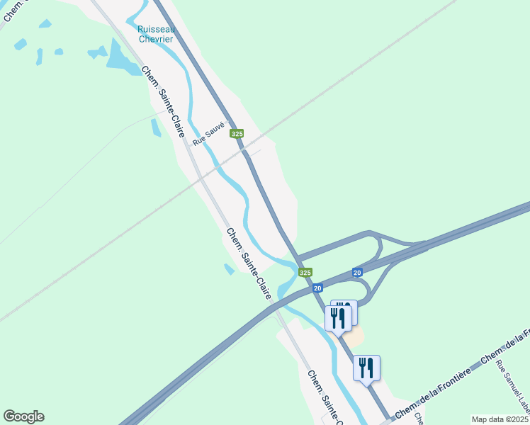 map of restaurants, bars, coffee shops, grocery stores, and more near 842 Rue Principale in Rivière-Beaudette