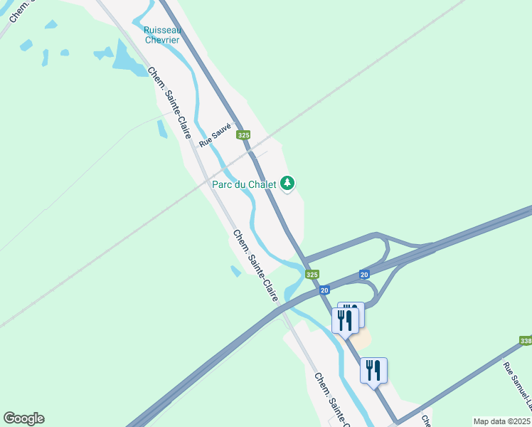 map of restaurants, bars, coffee shops, grocery stores, and more near 844 Rue Principale in Rivière-Beaudette