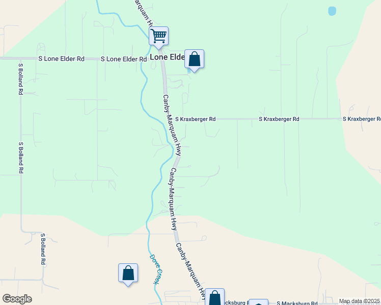 map of restaurants, bars, coffee shops, grocery stores, and more near 26372 South Highway 170 in Canby