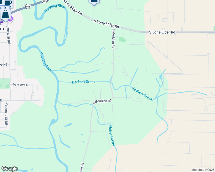 map of restaurants, bars, coffee shops, grocery stores, and more near 26383 South Meridian Road in Aurora