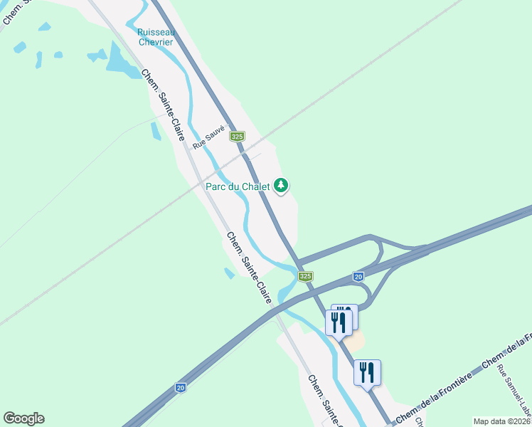 map of restaurants, bars, coffee shops, grocery stores, and more near 842 Rue Principale in Rivière-Beaudette