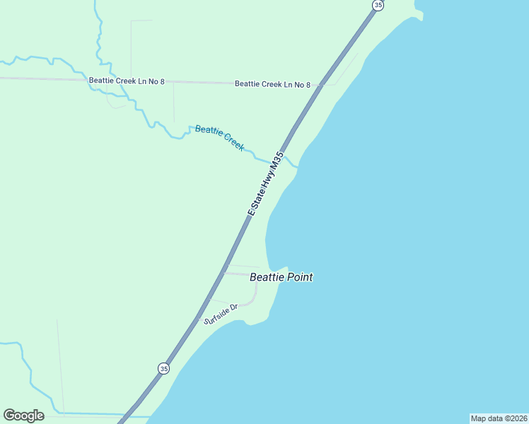 map of restaurants, bars, coffee shops, grocery stores, and more near Michigan 35 in Menominee