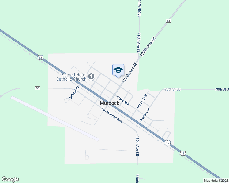 map of restaurants, bars, coffee shops, grocery stores, and more near 403 North Hollis Street in Murdock